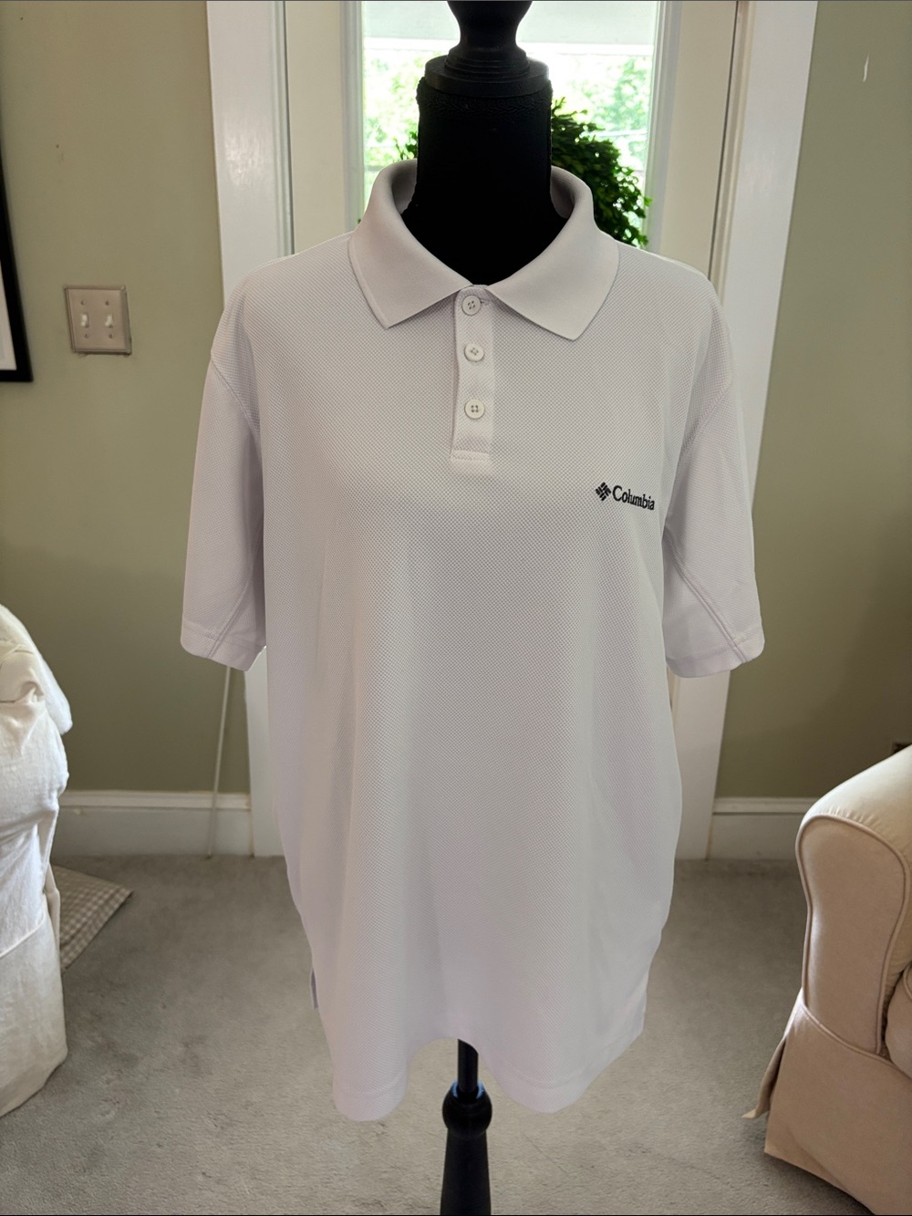 Columbia Men’s White Polo Shirt with Logo